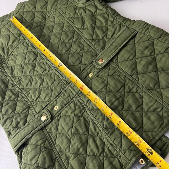 J. Crew Quilted Downtown Field Jacket Barn Chore Green Women Size Small - Picture 6 of 11